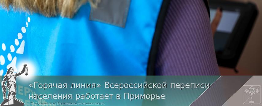 «Горячая линия» Всероссийской переписи населения работает в Приморье