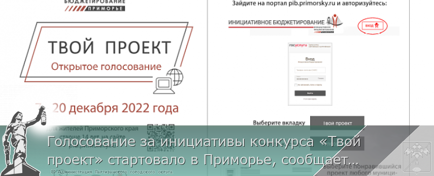 Голосование за инициативы конкурса «Твой проект» стартовало в Приморье, сообщает  www.primorsky.ru